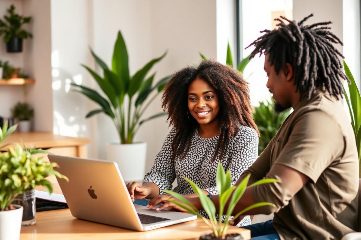 Young Nigerian entrepreneurs collaborating